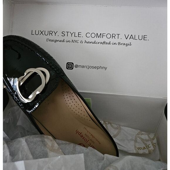 Black Designer Flat Loafers. - Picture 2 of 8